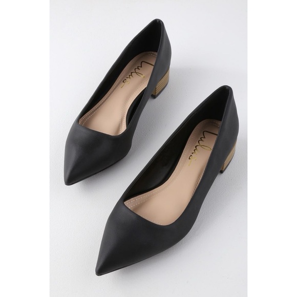 New Lulus Alessia Black Low Heels - Picture 3 of 12